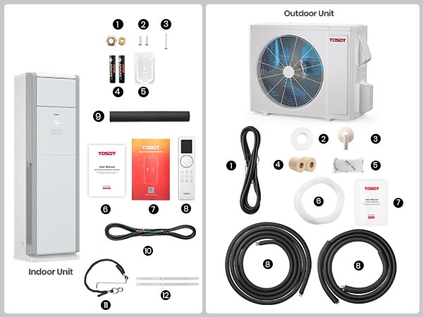 36,000 BTU Floor Standing Mini Split Air Conditioner