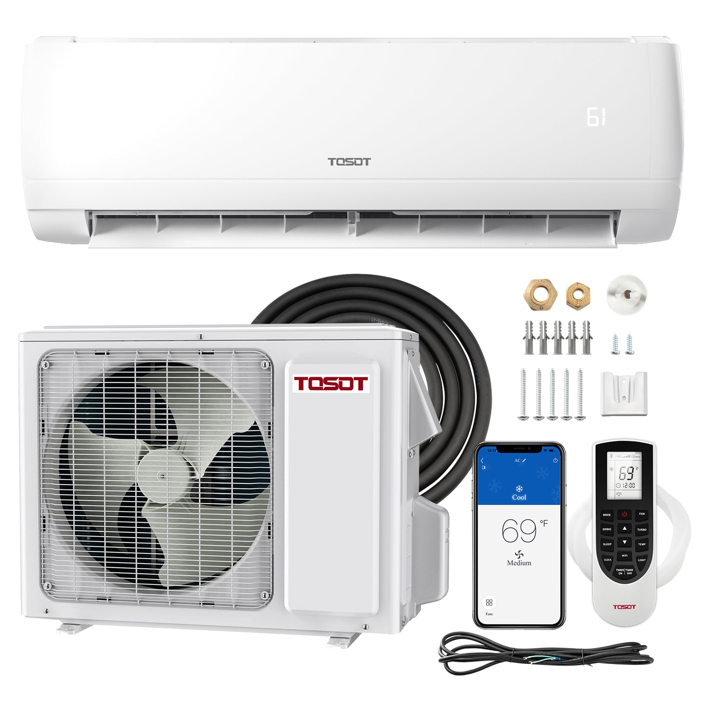 (Open Box) 12,000 BTU Mini-Split Heat Pump Air Conditioner-230V