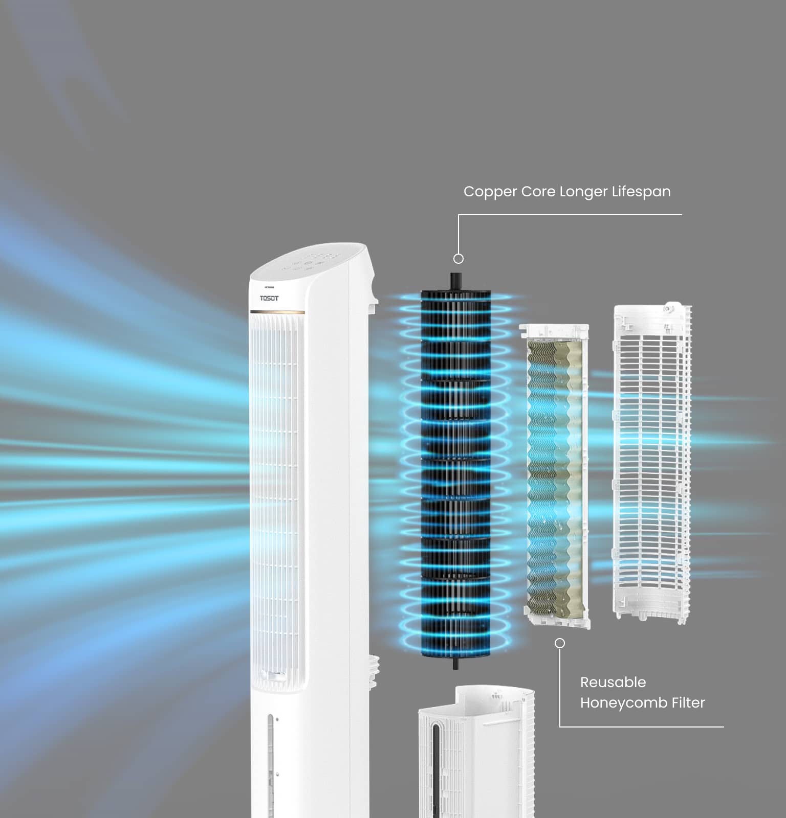 tower fan component