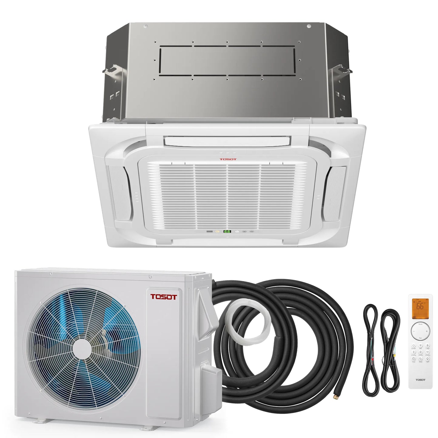 Aoraki 12,000 BTU Ceiling Cassette Mini Split Air Conditioner, 23 SEER2 - 230V