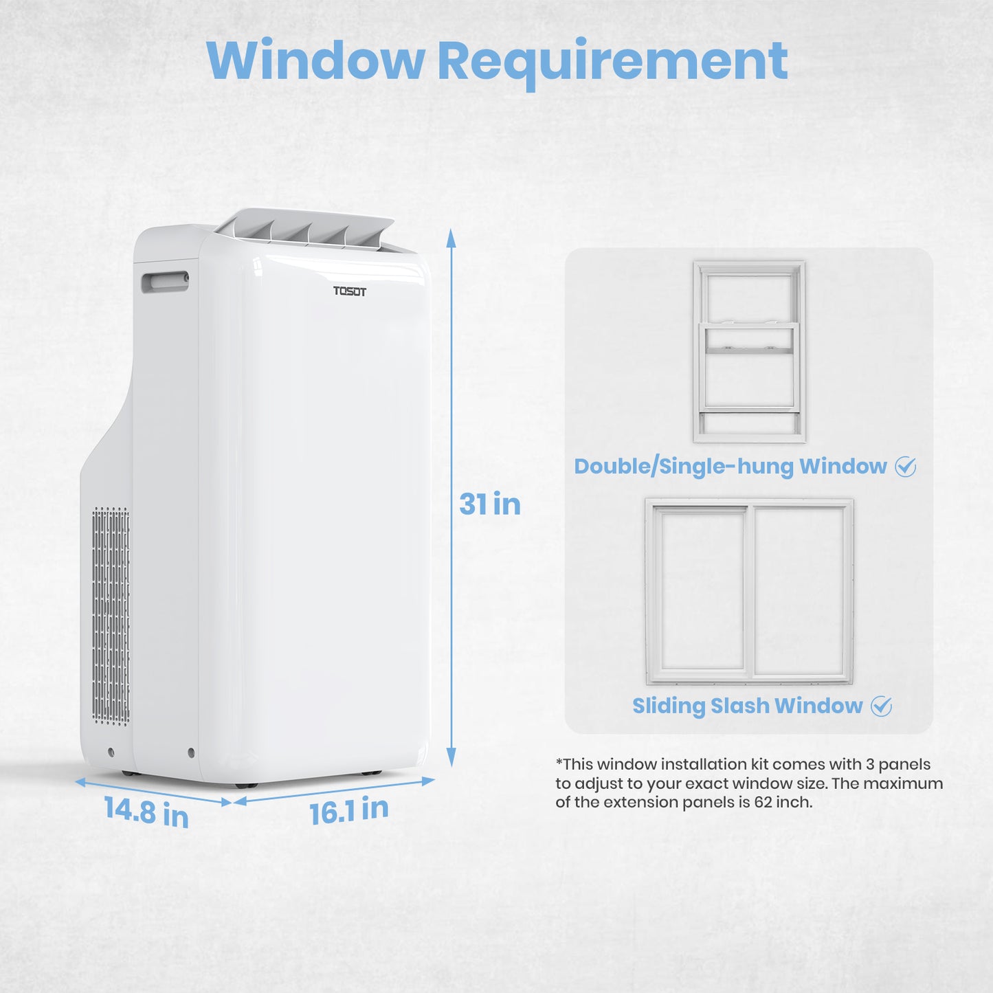 window requirement. for double/single-hung window and sliding slash window