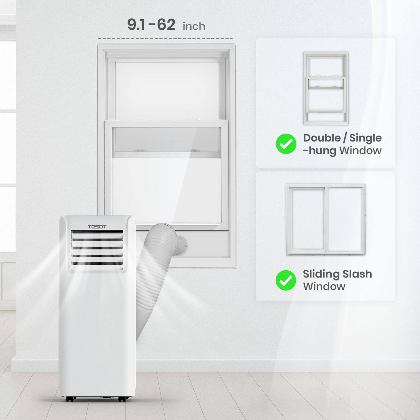 installation for double/single-hung window and sliding window