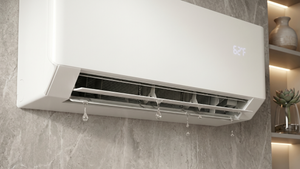 Why is there condensation at the indoor unit's air outlet of a split air conditioner?