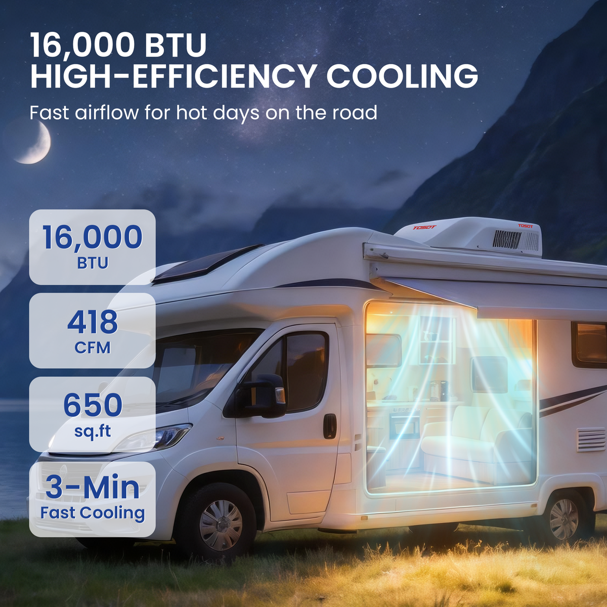 16,000 BTU RV Air Conditioner with Heat Pump