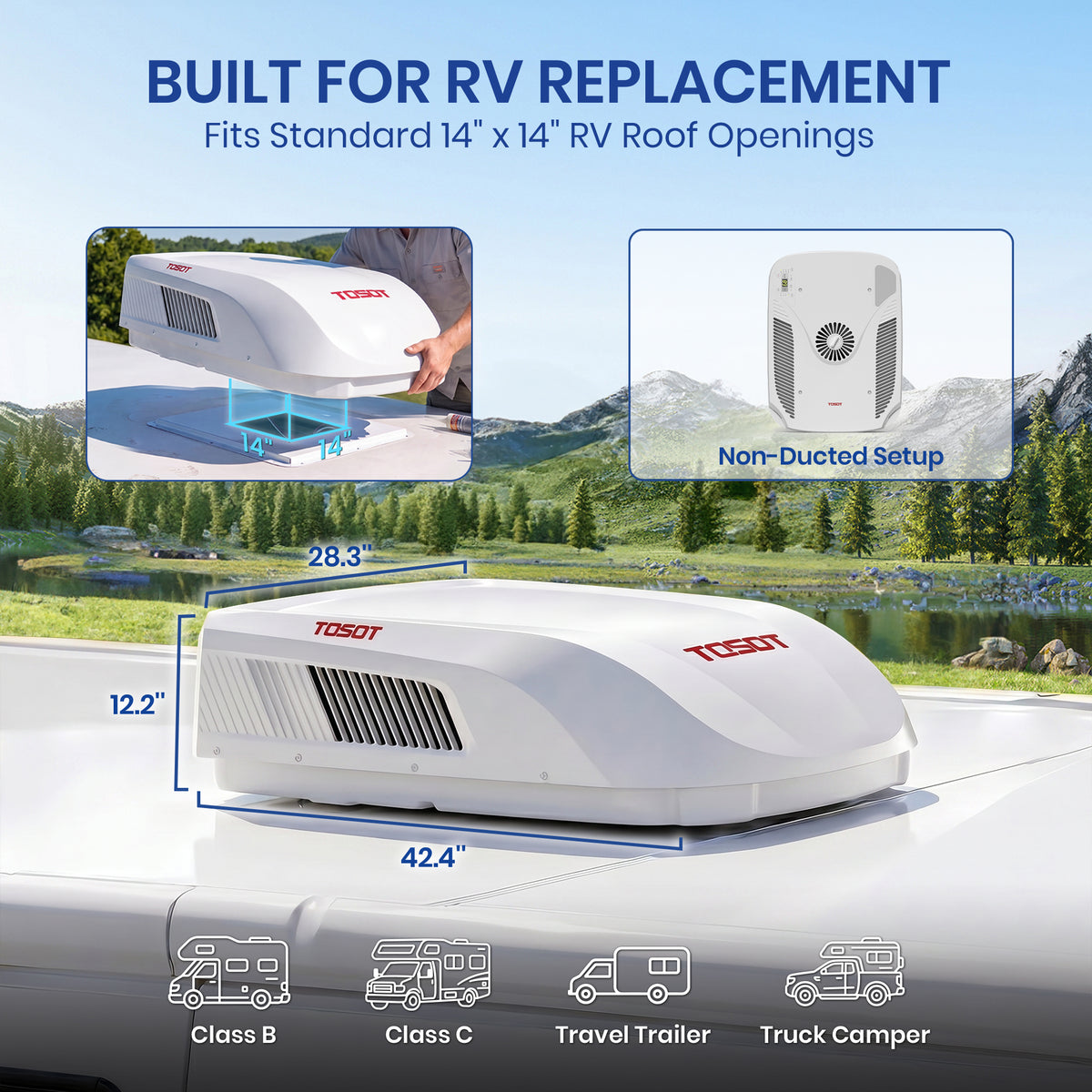 16,000 BTU RV Air Conditioner with Heat Pump