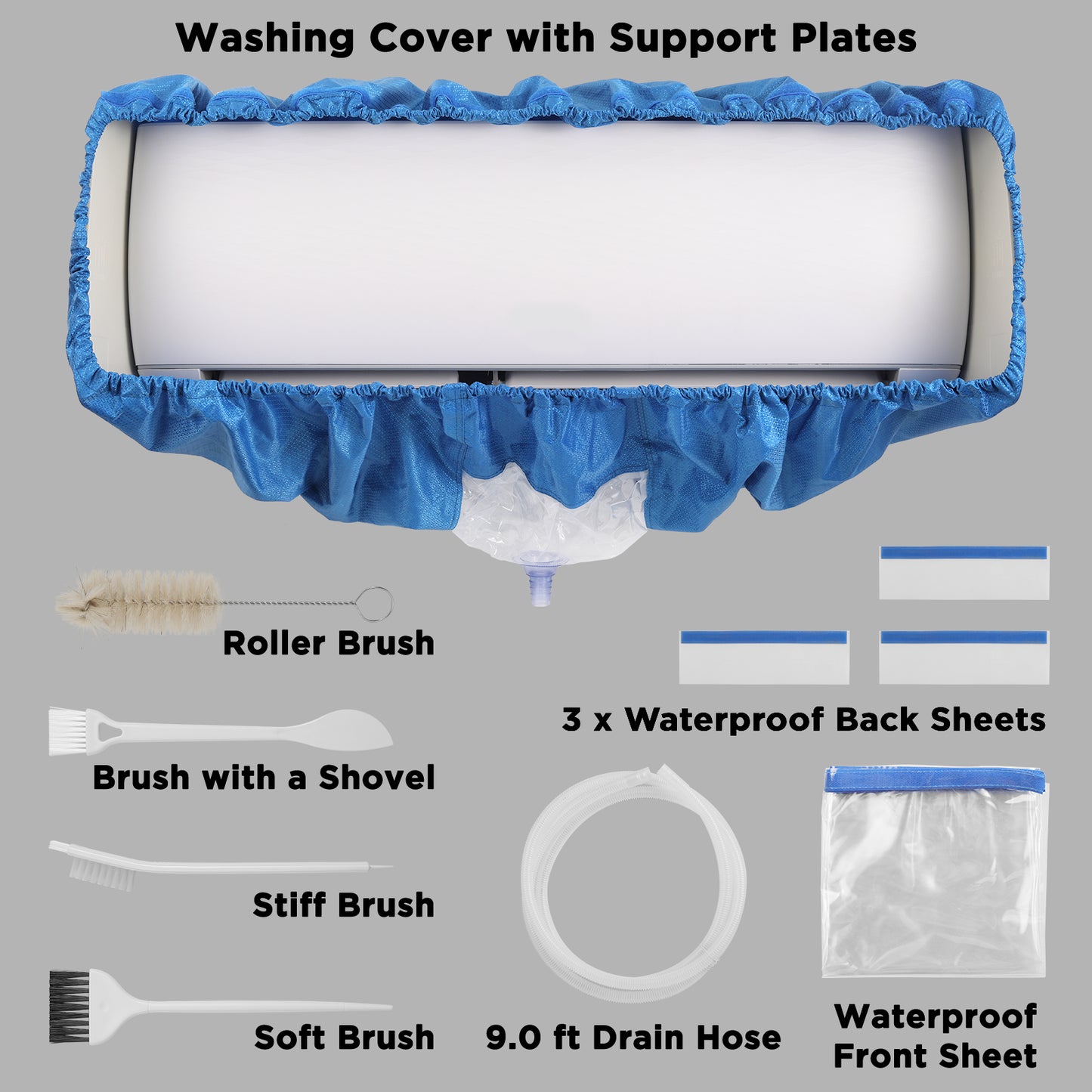 Mini-Split AC Washing Cover