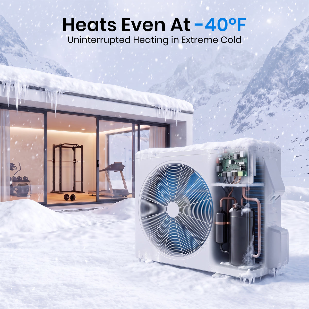 Aoraki 18,000 BTU Ceiling Cassette Mini Split Air Conditioner, 21 SEER2 - 230V