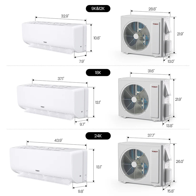 (Open Box) 12,000 BTU Mini-Split Heat Pump Air Conditioner-230V