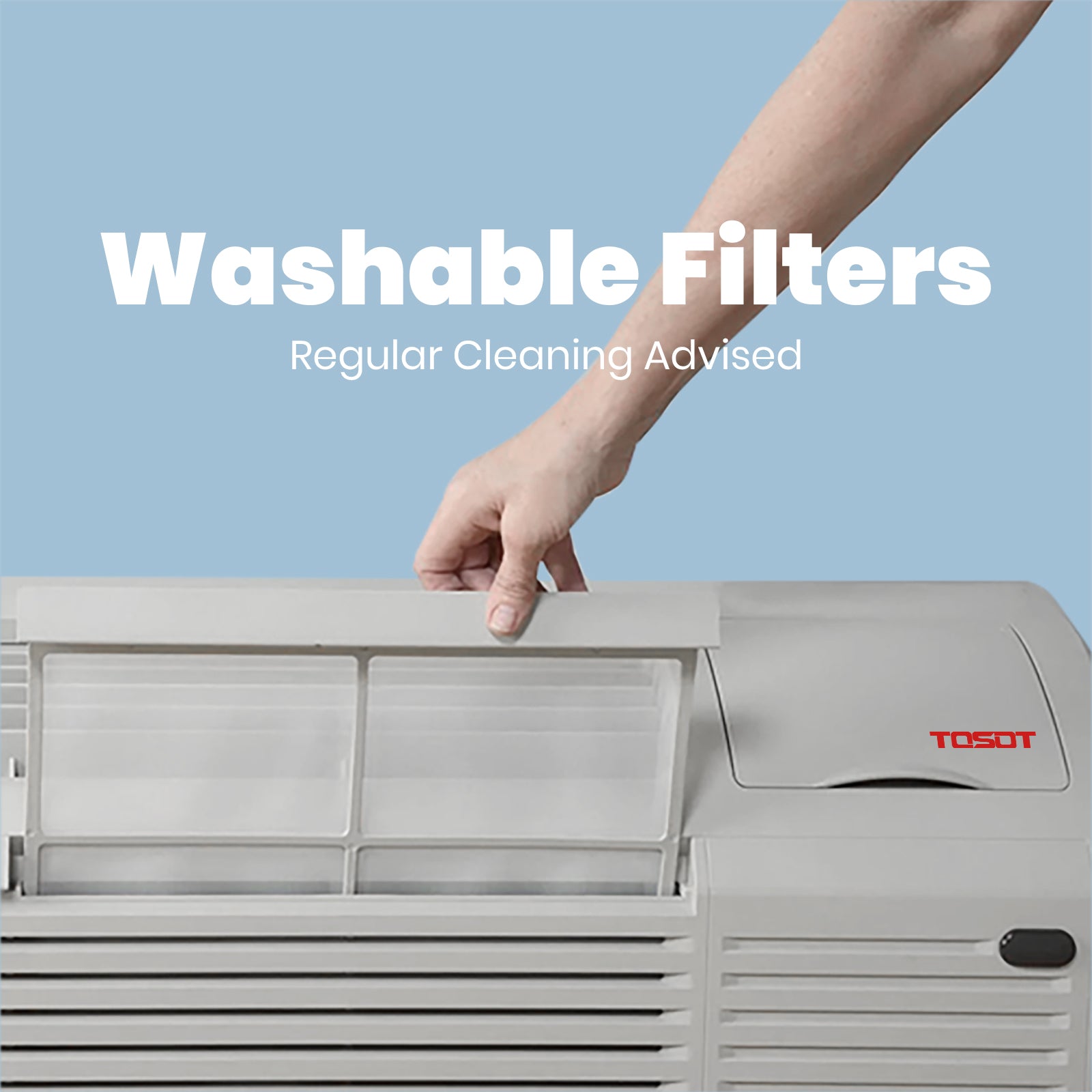 washable filters regular cleaning advsied