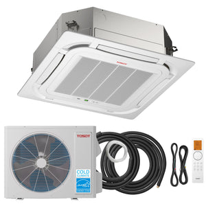 Aoraki 24,000 BTU Ceiling Cassette Mini Split Air Conditioner, 22.5 SEER2 - 230V