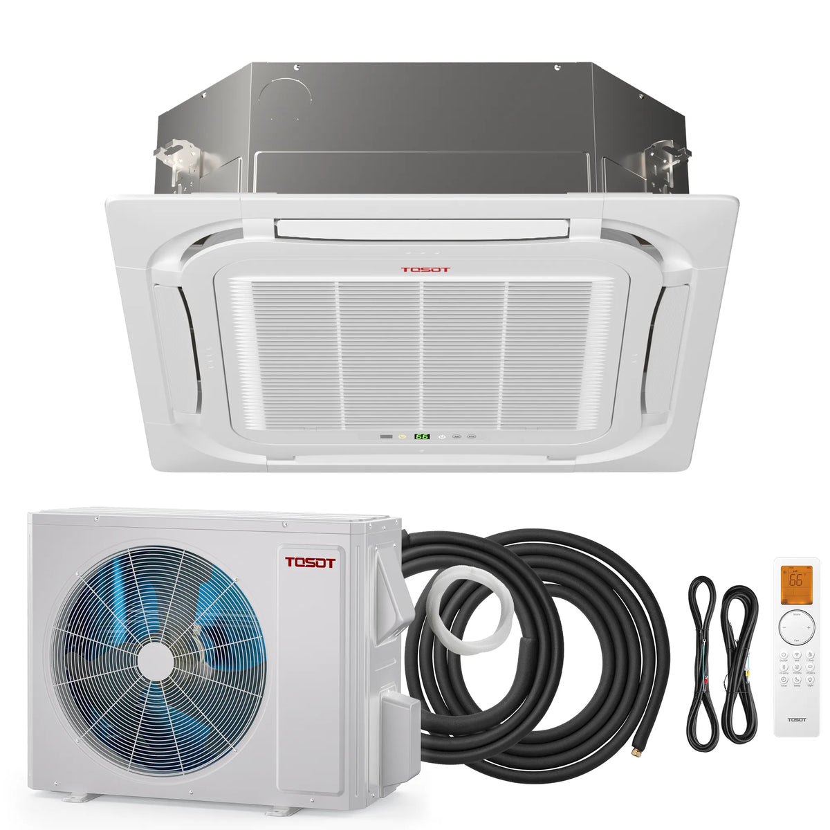 Aoraki 24,000 BTU Ceiling Cassette Mini Split Air Conditioner, 22.5 SEER2 - 230V