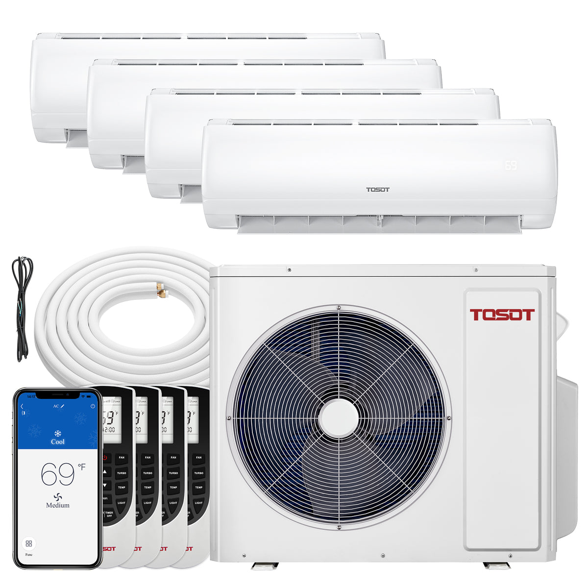 Mini Ac System 36,000 BTU Quad-Zone Mini Split Air Conditioner - Heat Pump – TOSOT Direct