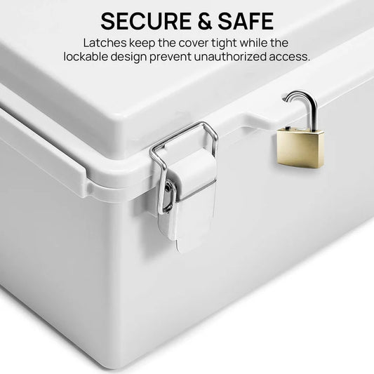 Outdoor Electrical Waterproof Junction Box, Grey Cover