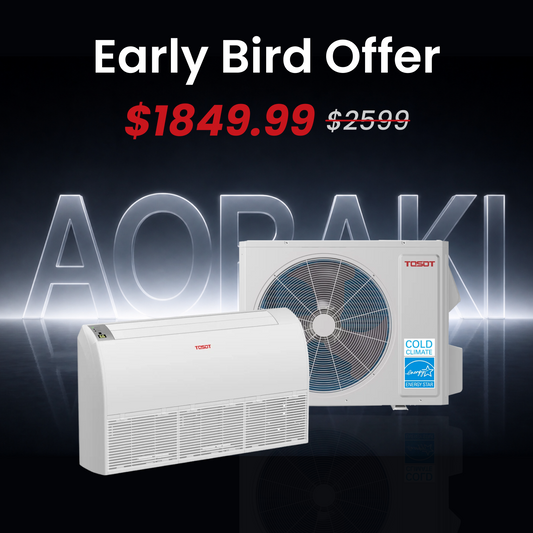 Aoraki 24,000 BTU Floor/Ceiling Mount Mini Split Air Conditioner, 22.5 SEER2 - 230V