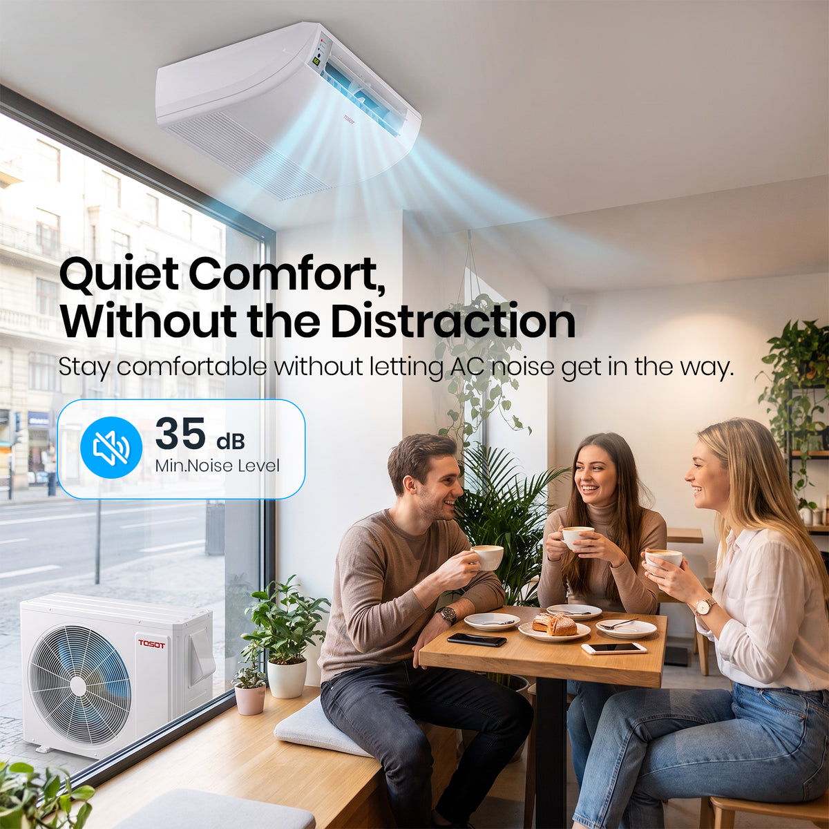 Aoraki 18,000 BTU Floor/Ceiling Mount Mini Split Air Conditioner, 21.5 SEER2 - 230V